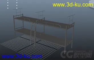 3D打印模型宿舍，床的图片