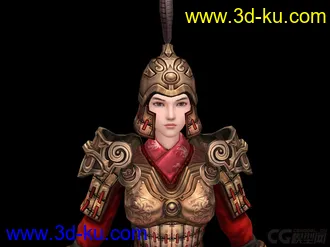 3D打印模型古代女兵的图片