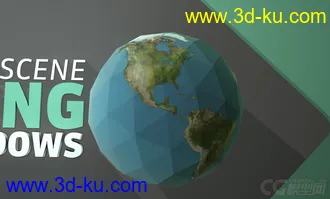 3D打印模型低面地球 lowpoly earth的图片