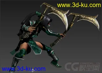 3D打印模型LOL阿卡丽（八个动作）贴图材质齐全的图片