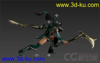 3D打印模型LOL阿卡丽（八个动作）贴图材质齐全的图片