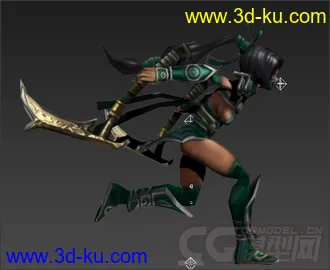3D打印模型LOL阿卡丽（八个动作）贴图材质齐全的图片