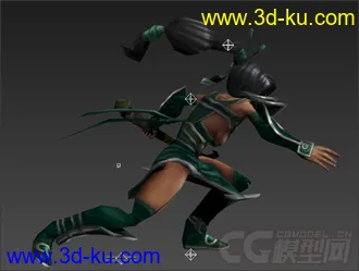 3D打印模型LOL阿卡丽（八个动作）贴图材质齐全的图片