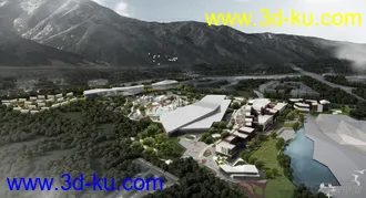 只有地面和建筑模型的图片