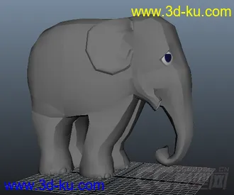 3D打印模型大象卡通可爱造型站姿坐姿的图片