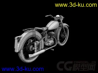 3D打印模型写实摩托车，精模的图片
