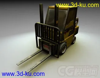 3D打印模型叉车，写实的图片