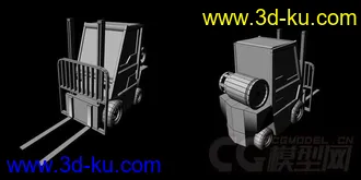 3D打印模型叉车，写实的图片