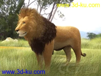 3D打印模型狮子，写实的图片