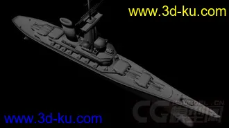 3D打印模型军舰，白模的图片