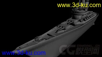 3D打印模型军舰，白模的图片