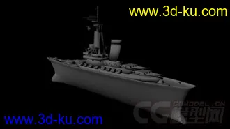 3D打印模型军舰，白模的图片