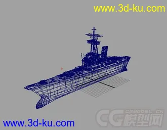 3D打印模型军舰，白模的图片
