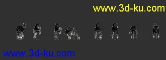 3D打印模型狗-狼狗-犬-附带29种动画的图片
