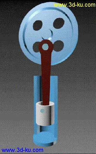 3D打印模型模拟曲柄连杆运动的图片