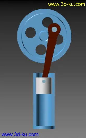3D打印模型模拟曲柄连杆运动的图片