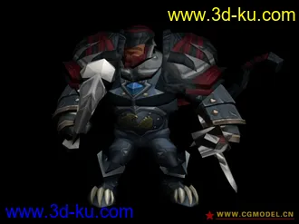 3D打印模型TORCHLIGHT 火炬之光 场景 战士 狗 带贴图的图片