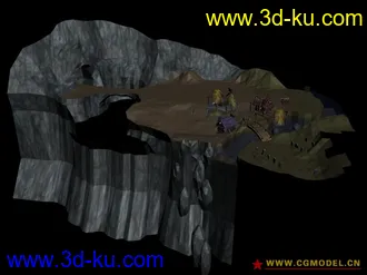3D打印模型TORCHLIGHT 火炬之光 场景 战士 狗 带贴图的图片