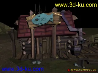 3D打印模型TORCHLIGHT 火炬之光 场景 战士 狗 带贴图的图片