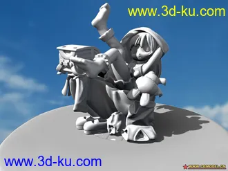 3D打印模型分享个卡通女孩场景的图片