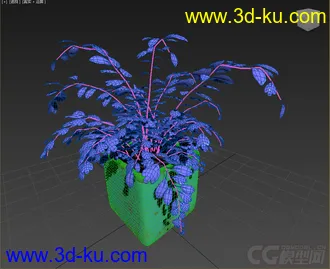 3D打印模型写实盆栽，花，高精的图片