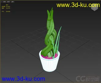 3D打印模型写实盆栽，花，高精的图片