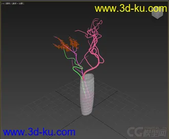 3D打印模型写实盆栽，花，高精的图片
