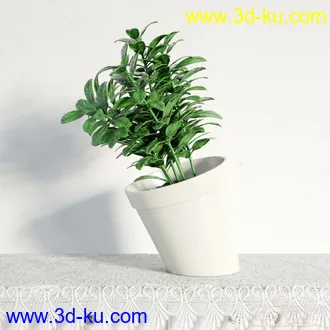 3D打印模型盆栽，花，高精写实的图片