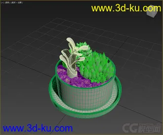 3D打印模型盆景，盆栽，花，高精，写实。多肉的图片