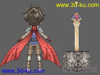 unity3d 游戏模型 Stone King 卡通 人物 角色 小战士 带动作的图片
