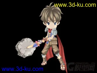 unity3d 游戏模型 Stone King 卡通 人物 角色 小战士 带动作的图片