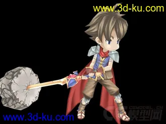 unity3d 游戏模型 Stone King 卡通 人物 角色 小战士 带动作的图片