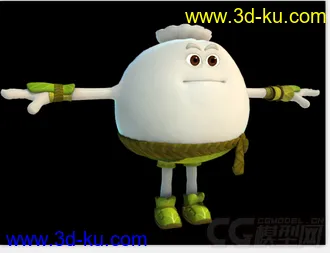 3D打印模型可爱包子，可做动画的图片