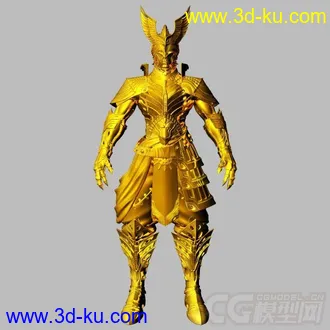 3D打印模型黄金战士一枚的图片