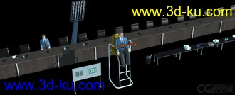 3D打印模型比赛设施-裁判-会议-冰块-羽毛球拍-椅子-矿泉水的图片