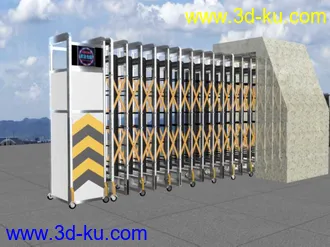 3D打印模型电动门伸缩动画的图片