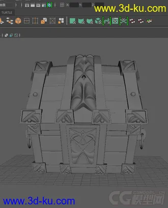 跟着教程练习的箱子模型的图片