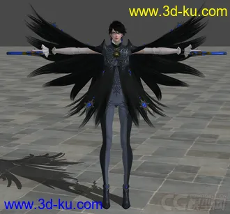 3D打印模型猎天使魔女2短发贝姐~！的图片
