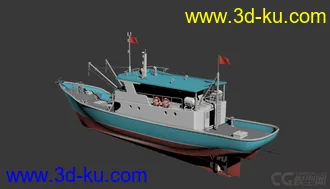 3D打印模型25m渔船 捕捞船 水产渔业船只 中型渔轮 原创的图片