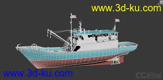 3D打印模型25m渔船 捕捞船 水产渔业船只 中型渔轮 原创的图片