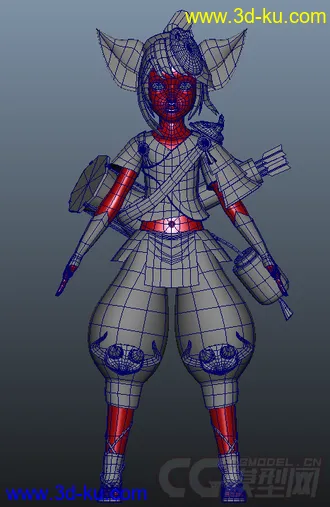 3D打印模型斗战神：玉狐（带SSS材质）的图片