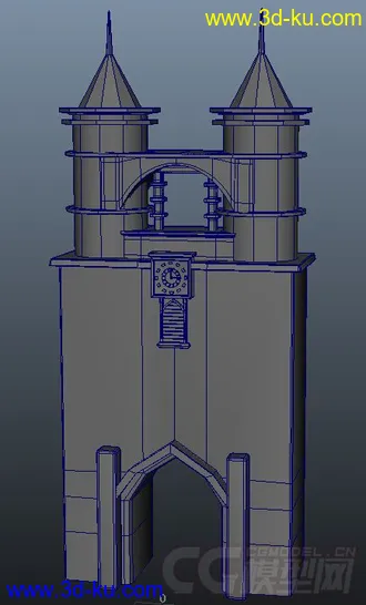 3D打印模型单个简单城堡，赚积分的图片