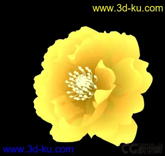 3D打印模型月季花开，带动画的图片