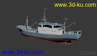 3D打印模型30m中型渔船 大型渔船 渔轮 布线清晰 原创的图片