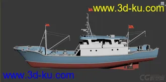 3D打印模型30m中型渔船 大型渔船 渔轮 布线清晰 原创的图片