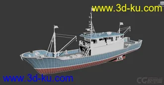 3D打印模型30m中型渔船 大型渔船 渔轮 布线清晰 原创的图片