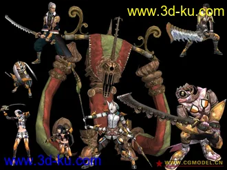 3D打印模型最后遗迹七将军和独眼巨人的图片