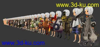 3D打印模型剑灵的合集 灵男 人女 武器==~！的图片