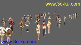 3D打印模型剑灵的合集 灵男 人女 武器==~！的图片