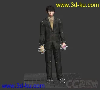 3D打印模型中国男人 带动画绑定的图片